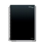 Caderno Pequeno Capa Dura Espiral Preto 140 mm x 202 mm 200 folhas | Credeal