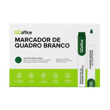 Marcador para Quadro Branco  Verde 12 unidades | Go Office