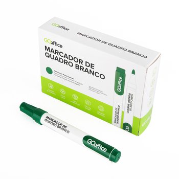 Marcador para Quadro Branco  Verde 12 unidades | Go Office