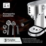 Cafeteira Espresso Eos ECF01EC Inox  3 em 1 127V