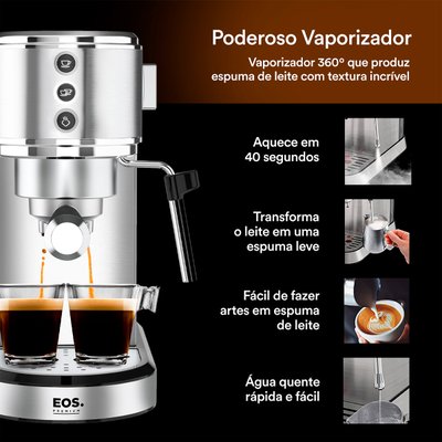 Cafeteira Espresso Eos ECF01EC Inox  3 em 1 220V