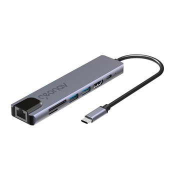 Cabo Adaptador Multiportas USB-C 7 em 1 Geonav