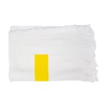 Pano de Chão 45 cm x 65 cm Branco Tarja Amarela 85 g 3 unidades