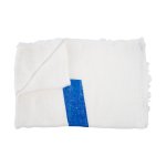 Pano de Chão 45 cm x 65 cm Branco Tarja Azul 85 g 3 unidades