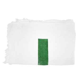 Pano de Chão 45 cm x 65 cm Branco Tarja Verde 85 g 3 unidades