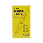 Caneta Marca Texto Amarela 12 unidades | Go Office