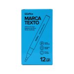 Caneta Marca Texto Azul 12 unidades | Go Office