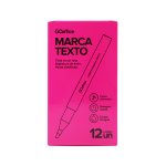 Caneta Marca Texto Rosa 12 unidades | Go Office