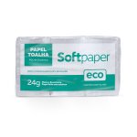 Papel Toalha Interfolhado Reciclado 2000 folhas 24 g | Softpaper Eco