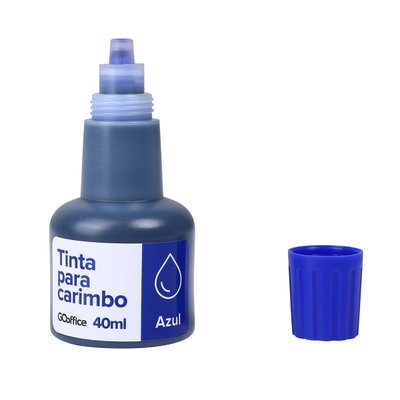 Tinta para Carimbo Azul 40 ml | Go Office