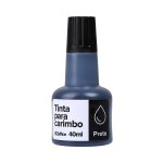 Tinta para Carimbo Preta 40 ml | Go Office