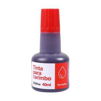 Tinta para Carimbo Vermelha 40 ml | Go Office