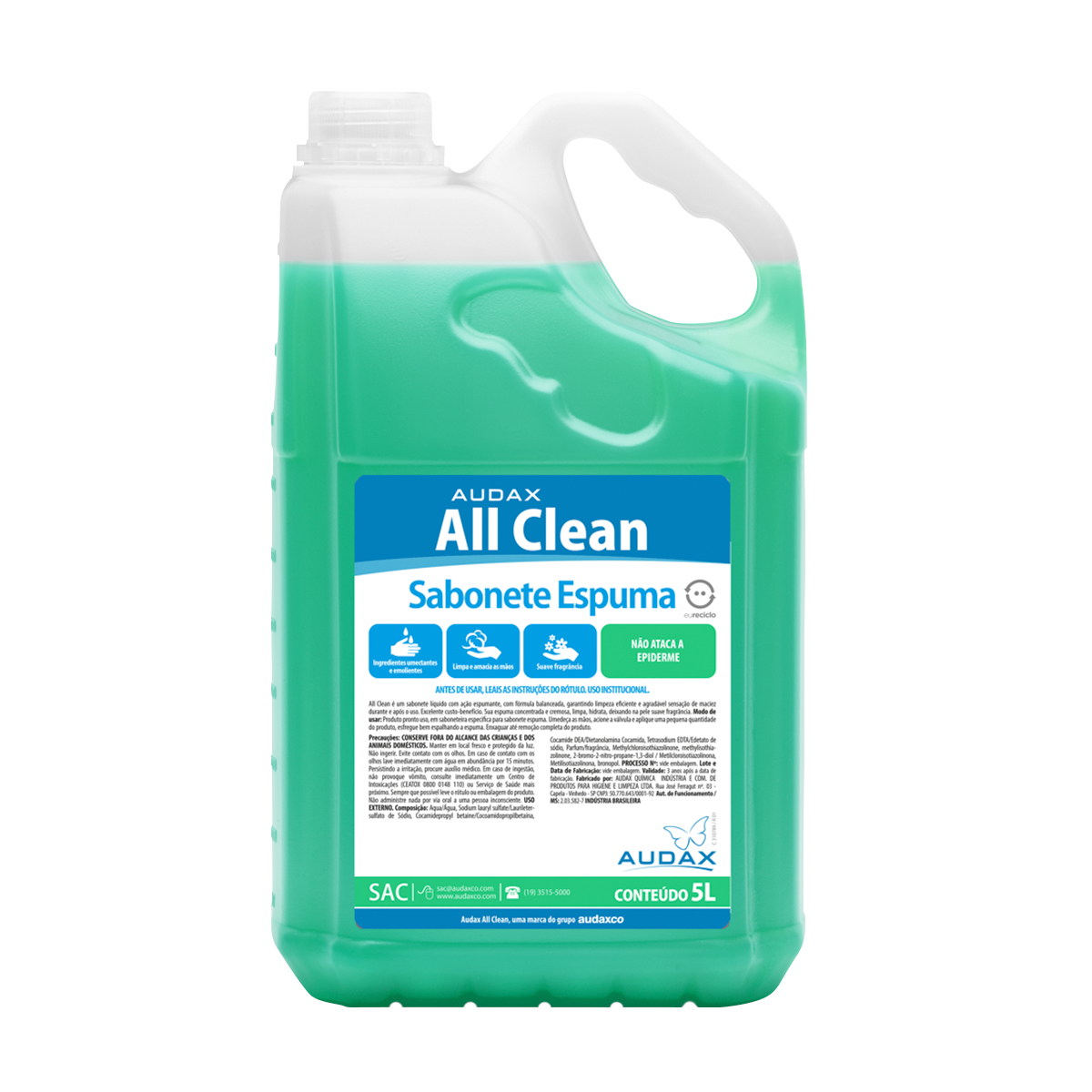 Sabonete Espuma All Clean Erva Doce 5L | Audax