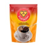 Café 3 Corações Tradicional Solúvel Granulado Sachê Refil 40 g