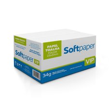 Papel Toalha Interfolhado Folha Dupla 2400 folhas 34g | Softpaper Vip