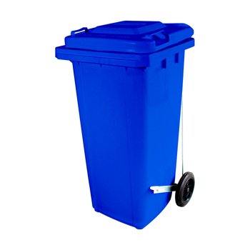 Coletor de Lixo 120L Azul com Pedal | Wite