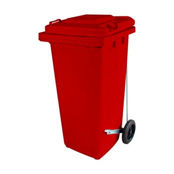 Coletor de Lixo 120L Vermelho com Pedal | Wite