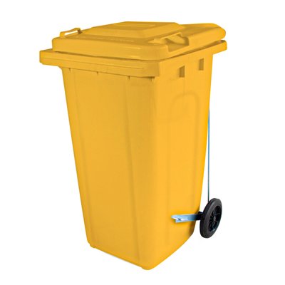 Coletor de Lixo 240L Amarelo com Pedal | Wite