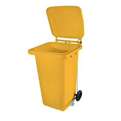 Coletor de Lixo 240L Amarelo com Pedal | Wite