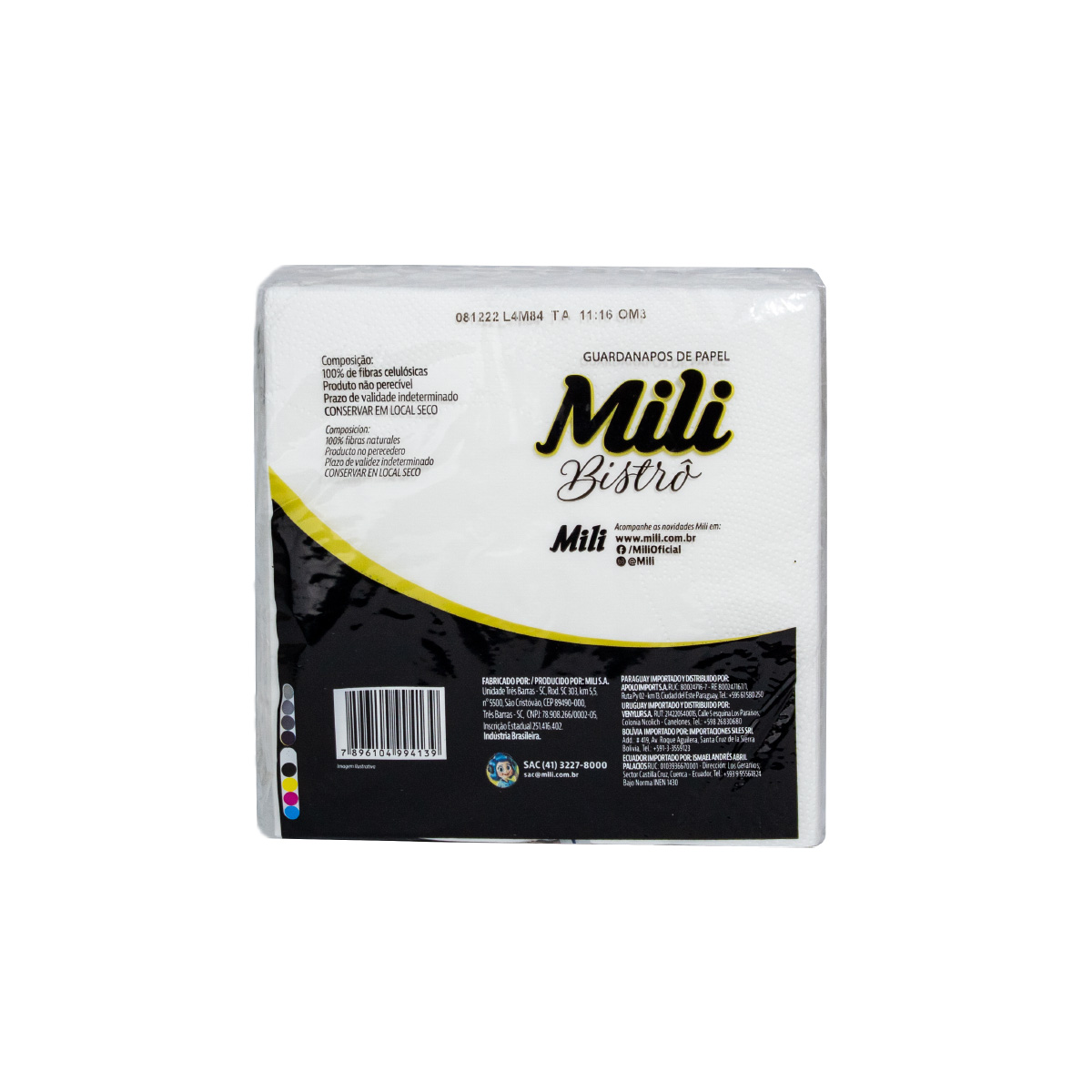 Guardanapo Folha Dupla 30 cm x 29,5 cm 50 unidades | Mili Bistrô