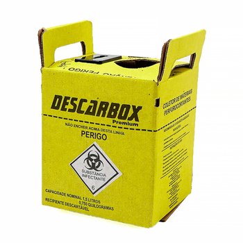 Coletor Perfuro Cortante Descartável 1,5 Litros | Descarbox
