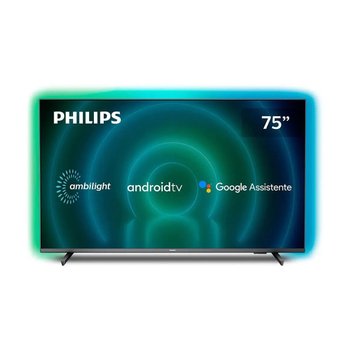 Smart TV 4K 75" Philips Google Comando de Voz