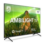 Smart TV 4K 75" Philips Google Comando de Voz