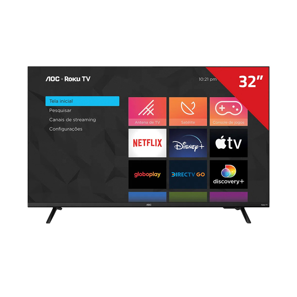 Smart TV HD 32" AOC Roku Bivolt