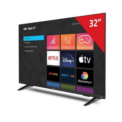 Smart TV HD 32" AOC Roku Bivolt