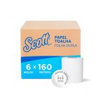 Papel Toalha Folha Dupla 160m 6 unidades 35g | Scott Essential