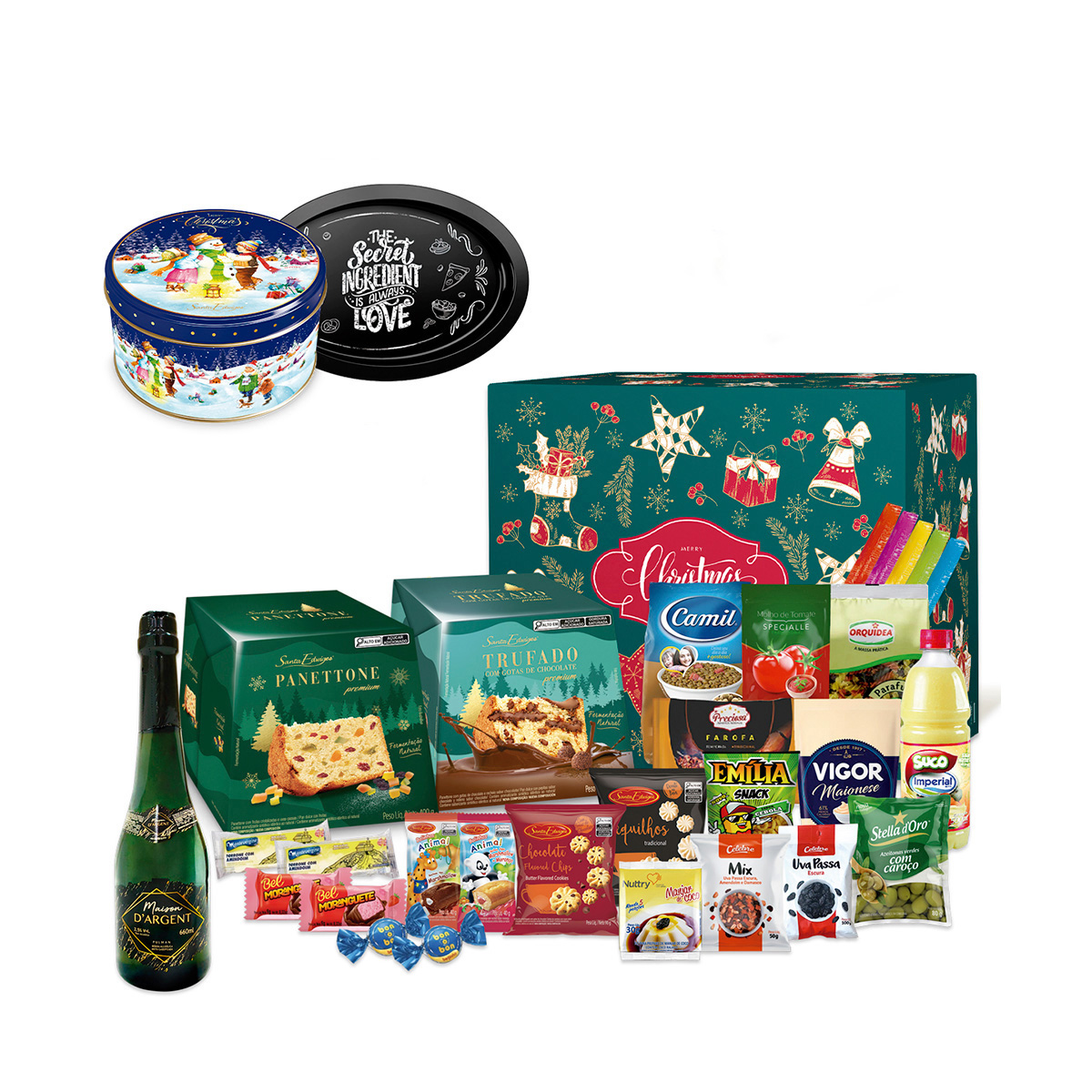 Cesta de Natal Dubai 40 Itens | Via Apia