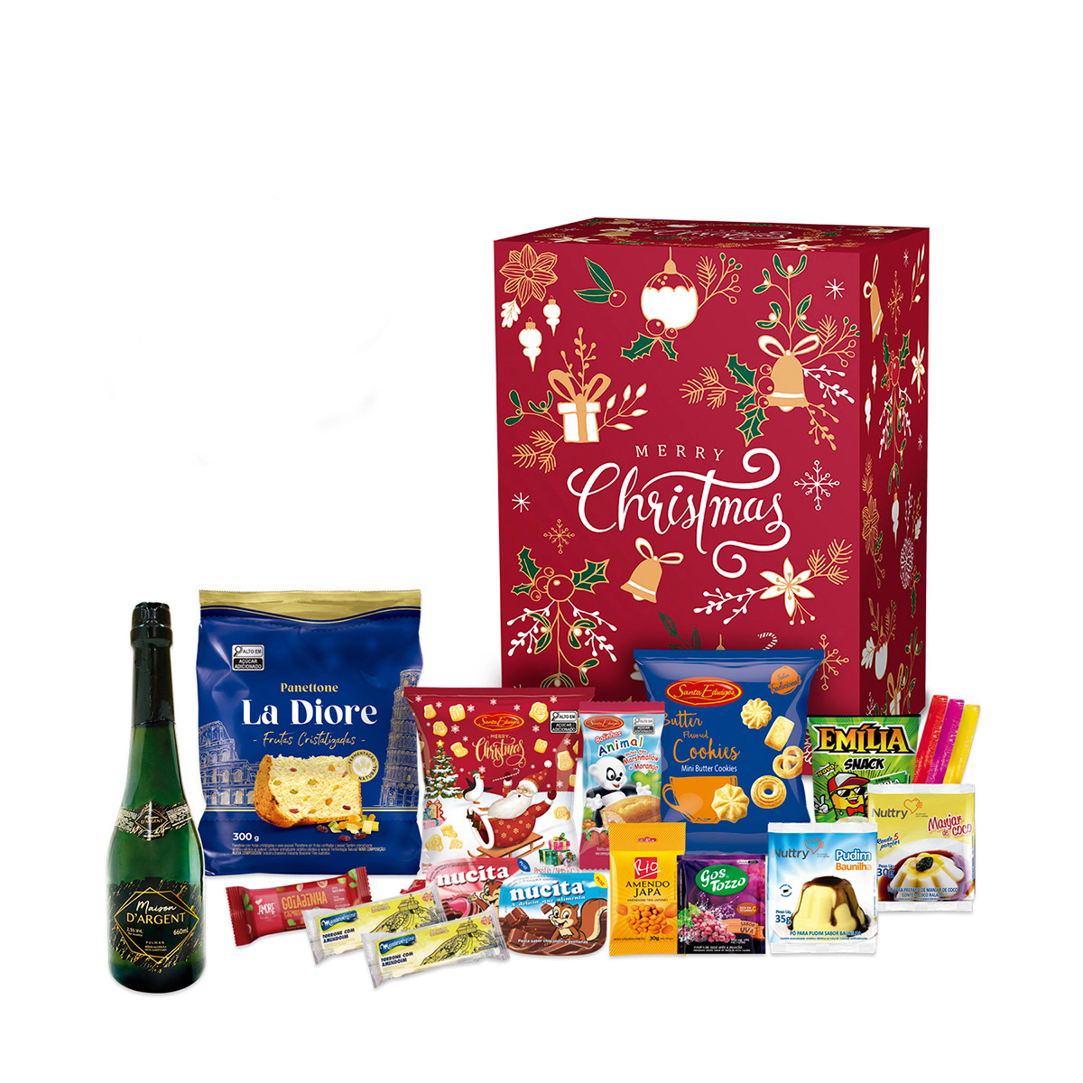 Cesta de Natal Siena 24 Itens | Via Apia