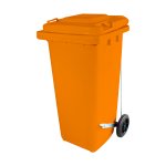 Coletor de Lixo 120L Laranja com Pedal | Wite