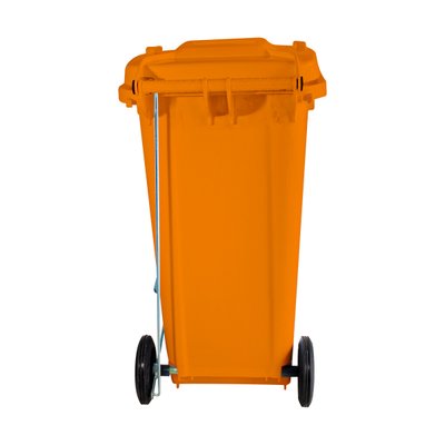 Coletor de Lixo 120L Laranja com Pedal | Wite