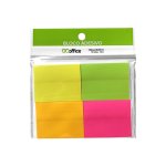 Bloco Adesivo Neon 38 mm x 50 mm 4 unidades | Go Office