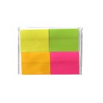 Bloco Adesivo Neon 38 mm x 50 mm 4 unidades | Go Office
