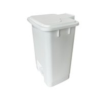 Lixeira Plástica Branca com pedal 25 litros | Wite