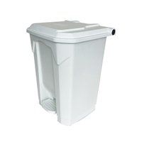 Lixeira Plástica Branca com pedal 50 litros | Wite