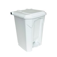 Lixeira Plástica Branca com pedal 50 litros | Wite