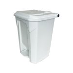 Lixeira Plástica Branca com pedal 72 litros | Wite
