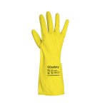 Luva Látex Amarela Flocada Multiuso P | Go Safety