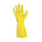 Luva Látex Amarela Flocada Multiuso P | Go Safety