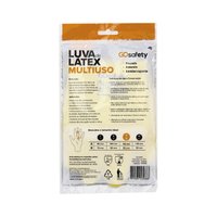 Luva Látex Amarela Flocada Multiuso G |  Go Safety