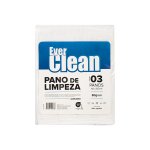 Pano de Limpeza Branco 40x65cm 80g 3 unidades | Everclean