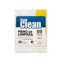 Pano de Limpeza com Tarja Amarela 45x65cm 85g 3 unidades | Everclean