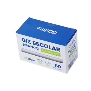Giz Escolar Branco 50 unidades | Go Office