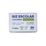 Giz Escolar Colorido 50 unidades | Go Office