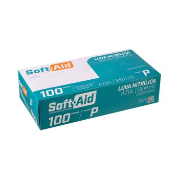 Luva Nitrilica Descartável P Proc.Não Cirurg. sem Pó 100 unidades | Soft Aid Med