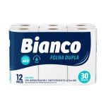 Papel Higiênico Folha Dupla 30 metros 12 rolos | Bianco