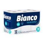 Papel Higiênico Folha Dupla 30 metros 12 rolos | Bianco